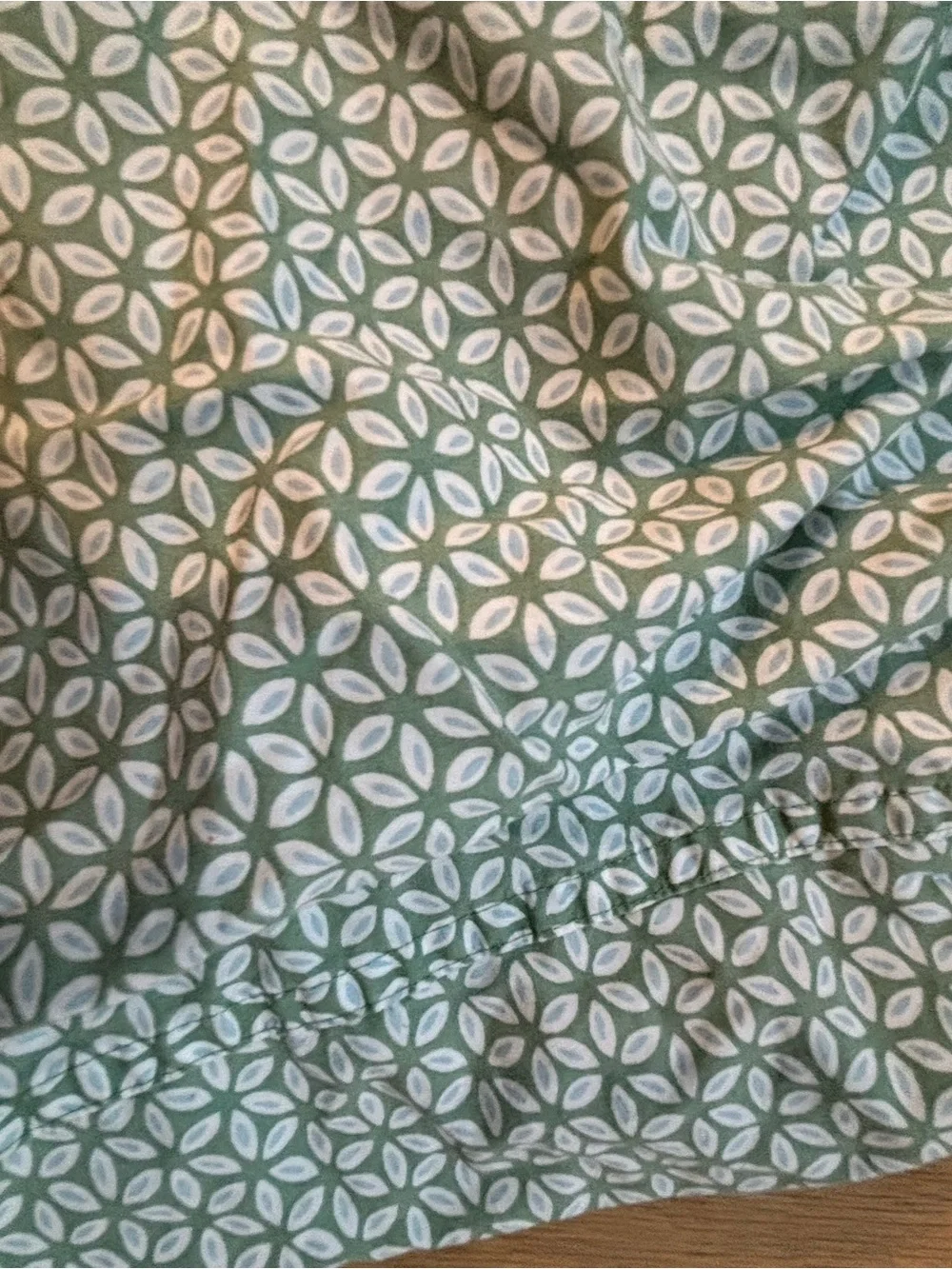 J. Crew Green and White Geometric Cotton Shorts